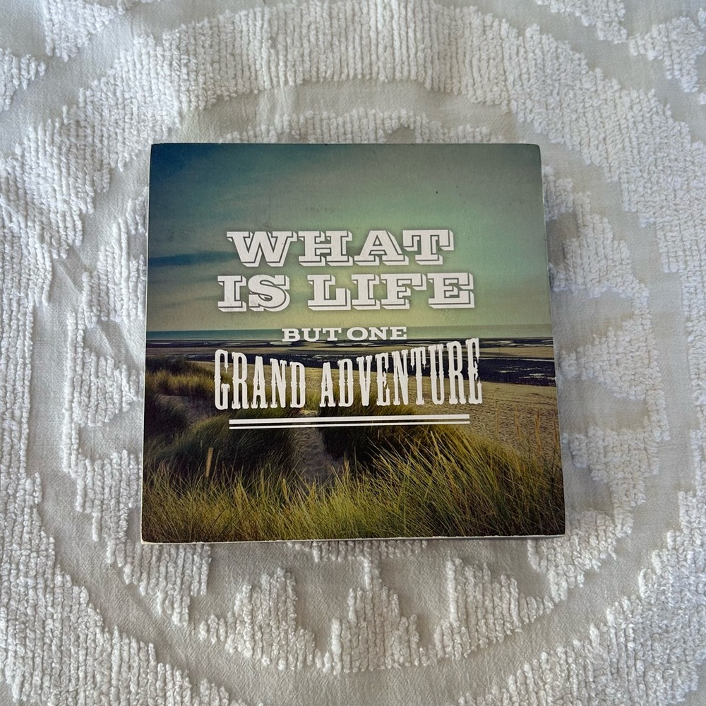 “What is Life But One Grand Adventure” 8x8 Graphic Wall Art Piece